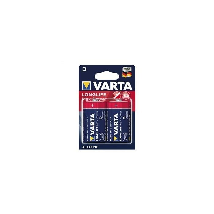 Pila varta long life max power d - lr20 (blister 2 unid.) ø34,2x61,5mm