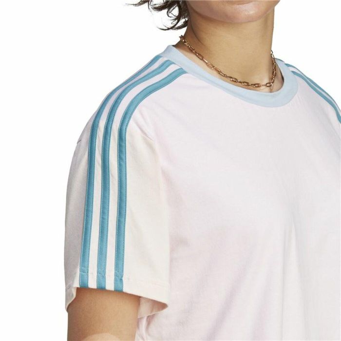 Camiseta de Manga Corta Mujer Adidas 3S Cr Blanco 1 Camiseta de Manga Corta Mujer Adidas 3S Cr Blanco 1