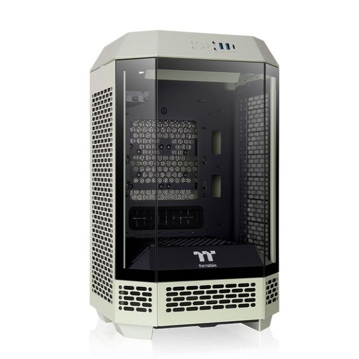 Thermaltake The Tower 250 Mini Tower para PC con Pantalla LCD de 3.9 pulgadas, Ventiladores 120mm Preinstalados - Matcha Green 2 Thermaltake The Tower 250 Mini Tower para PC con Pantalla LCD de 3.9 pulgadas, Ventiladores 120mm Preinstalados - Matcha Green 2