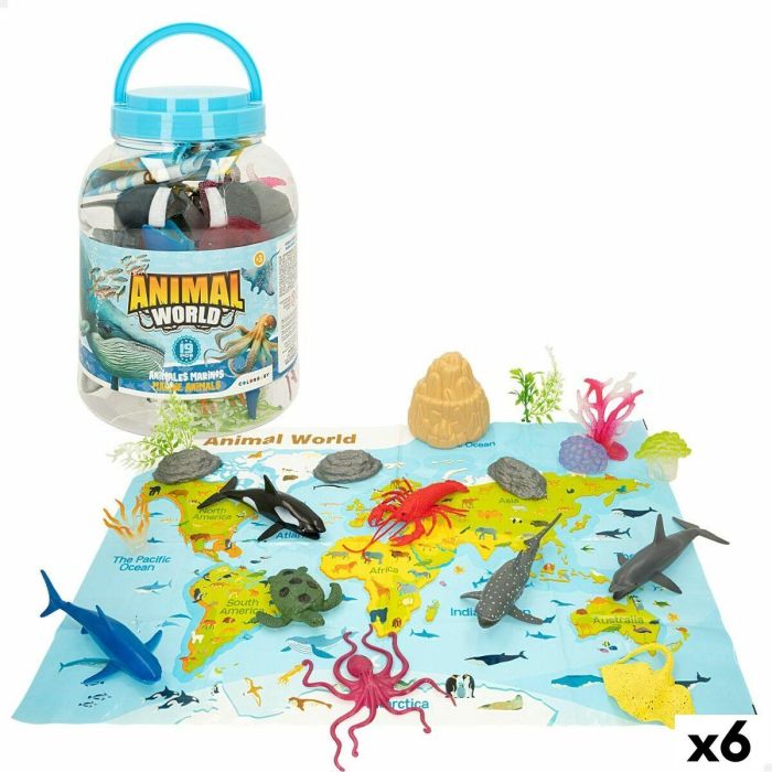 Set de Figuras de Animales Colorbaby 19 piezas Océano Plástico 14 x 6 x 7 cm (6 Unidades) 0 Set de Figuras de Animales Colorbaby 19 piezas Océano Plástico 14 x 6 x 7 cm (6 Unidades) 0