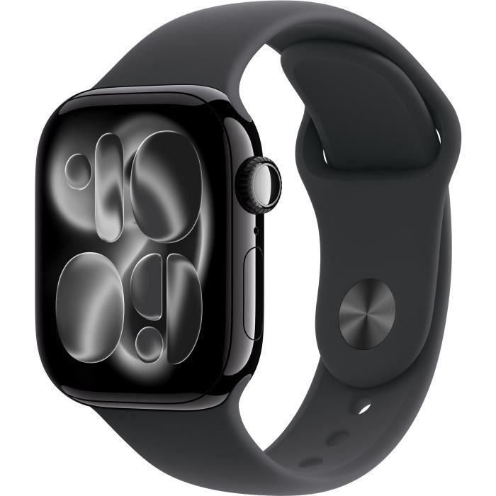 Apple MEQU4ZRA Watch Series 11 GPS - 42 mm - Caja de aluminio negro azabache - Correa deportiva negra M/L