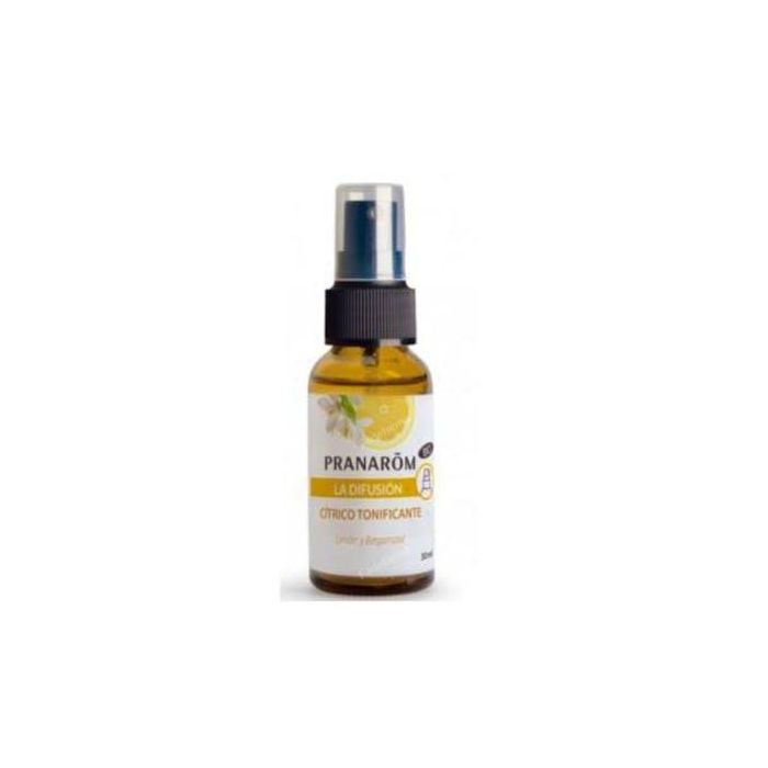 Pranarôm LA DIFUSIÓN Spray Cítrico Tonificante Bio Eco Esencia para Difusor de Aromaterapia con Limón y Bergamota 30 ml