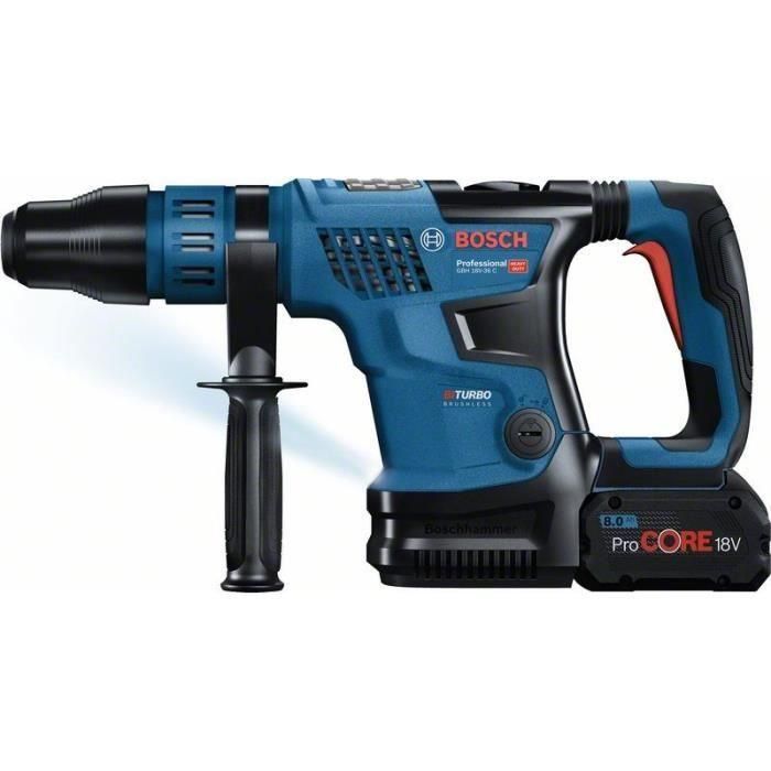 Martillo perforador a batería SDS Max GBH 18V-36 C con dos baterías ProCORE 5.5Ah + cargador GAL 1880 CV BOSCH caja estándar 5 Martillo perforador a batería SDS Max GBH 18V-36 C con dos baterías ProCORE 5.5Ah + cargador GAL 1880 CV BOSCH caja estándar 5