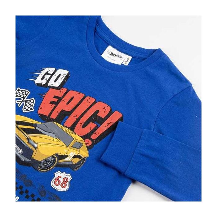 Pijama largo single jersey hot wheels 4 años 2 Pijama largo single jersey hot wheels 4 años 2