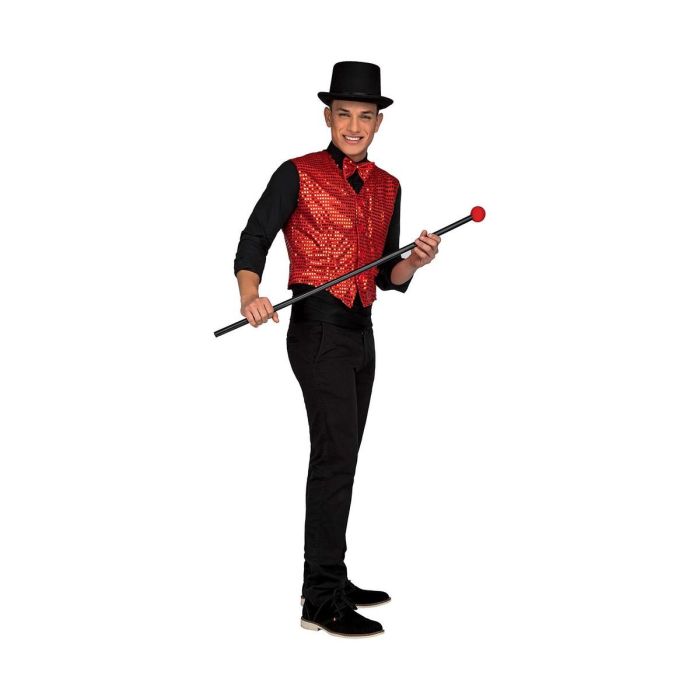 Disfraz chaleco showman rojo talla m-l Disfraz chaleco showman rojo talla m-l