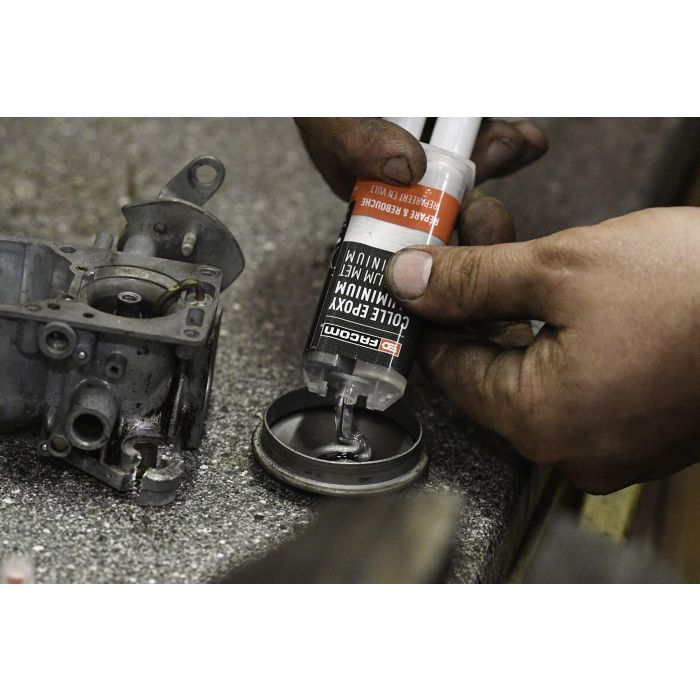 Facom Adhesivo Epoxi Bicomponente con Partículas de Aluminio - Fuerte y Duradero para Metal, Plástico, Hormigón y Madera - Jeringa 28g 1 Facom Adhesivo Epoxi Bicomponente con Partículas de Aluminio - Fuerte y Duradero para Metal, Plástico, Hormigón y Madera - Jeringa 28g 1