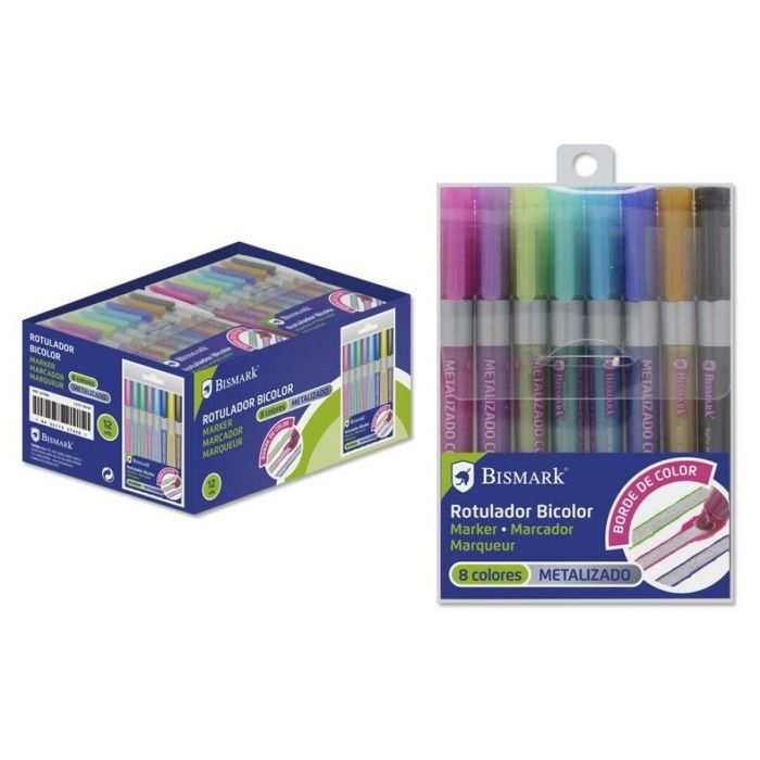 Set de Rotuladores Bismark BICOLOR Multicolor 8 Piezas (12 Unidades) 2 Set de Rotuladores Bismark BICOLOR Multicolor 8 Piezas (12 Unidades) 2