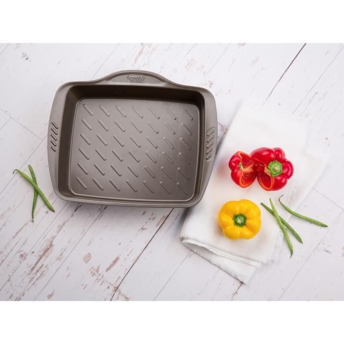 Fuente Rectangular Acero Asimetria Pyrex 35x27 cm 2 Fuente Rectangular Acero Asimetria Pyrex 35x27 cm 2