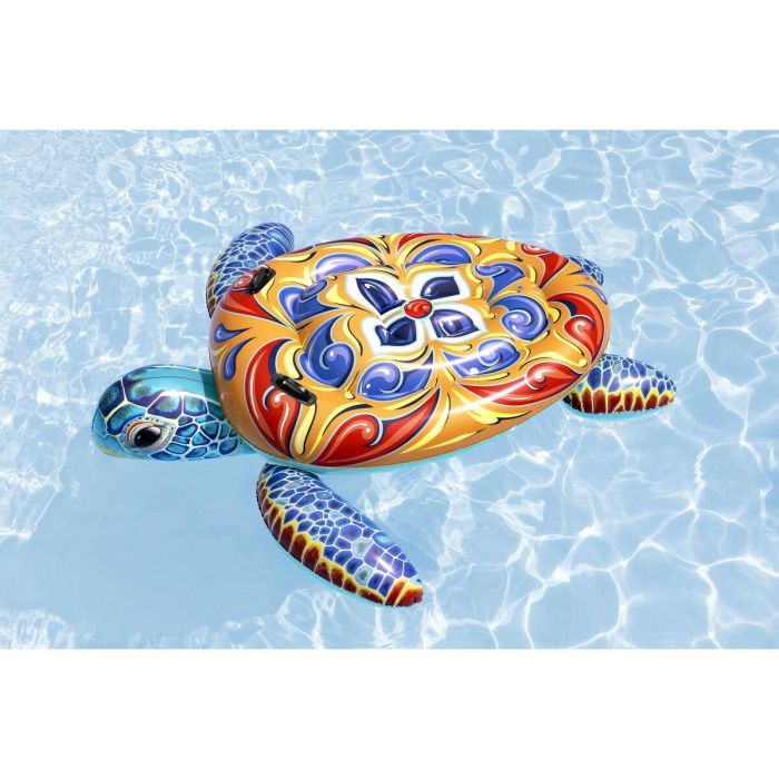 Bestway Figura Hinchable Tortuga Mediterranea con Asas 183x173 cm +3 Años Playa y Piscina 41523