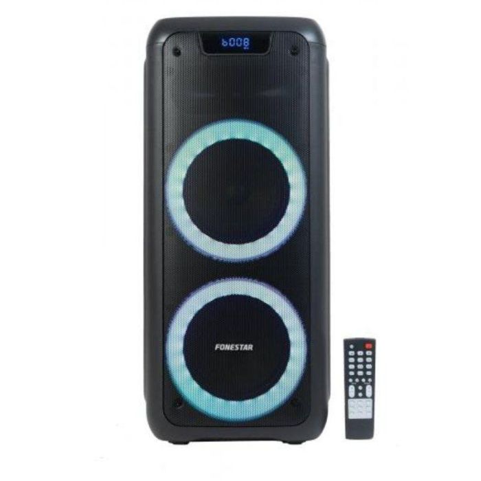 Fonestar Altavoz Portátil Inalámbrico Party-Duo 100W Bluetooth Karaoke Luces LED USB FM 2 Woofers 6'' Batería 6h 0 Fonestar Altavoz Portátil Inalámbrico Party-Duo 100W Bluetooth Karaoke Luces LED USB FM 2 Woofers 6'' Batería 6h 0
