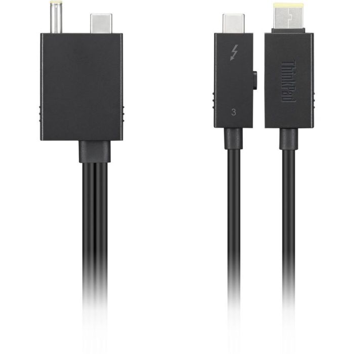 Lenovo Cable Divisor para Docking Station ThinkPad Thunderbolt 4 WorkStation - Conectores Slim-Tip y Thunderbolt 4, 0.7m 1