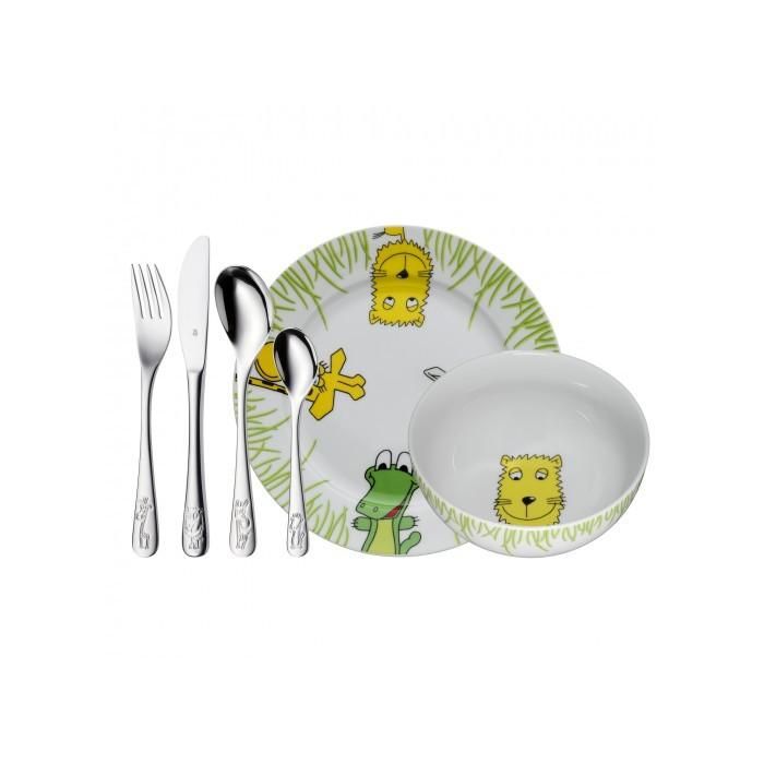 WMF 1280029964 Set de Vajilla Infantil Safari de Porcelana y Acero Inoxidable, Verde/Blanco, 6 piezas, para 3+ años 0 WMF 1280029964 Set de Vajilla Infantil Safari de Porcelana y Acero Inoxidable, Verde/Blanco, 6 piezas, para 3+ años 0