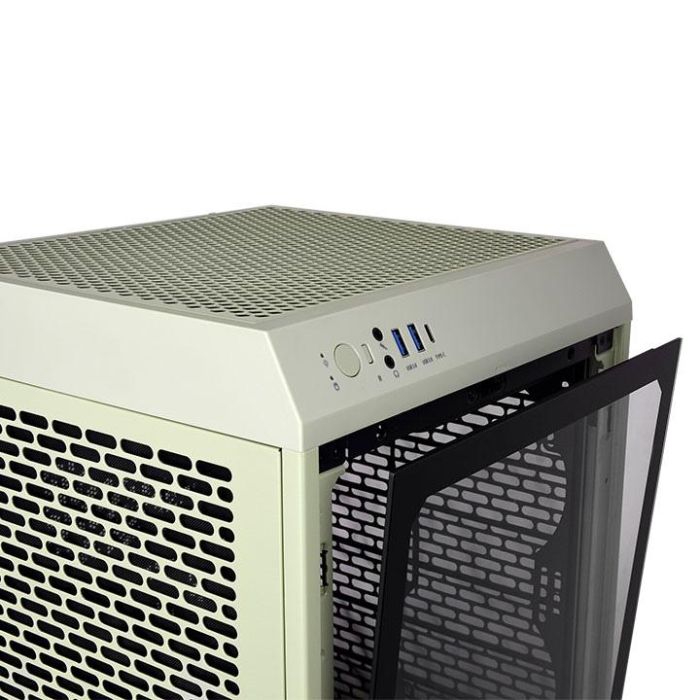Thermaltake Tower 200 Mini Torre PC Verde con Soporte para Discos Duros 2.5/3.5 pulgadas y Ventiladores 120/140 mm 5