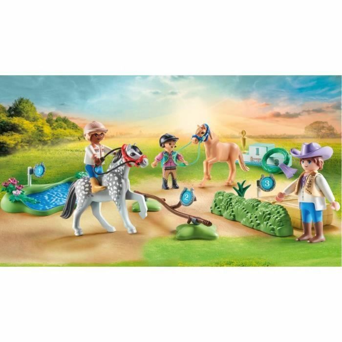 PLAYMOBIL 71495 Jinetes de ponis y saltadores 4