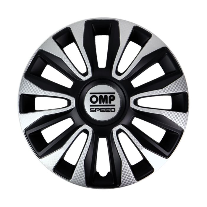 Omp Speed Juego De 4 Tapacubos Magnum Color Negro-Plata-Carbono 14 Pulgadas OMPS07011422 Omp Speed Juego De 4 Tapacubos Magnum Color Negro-Plata-Carbono 14 Pulgadas OMPS07011422