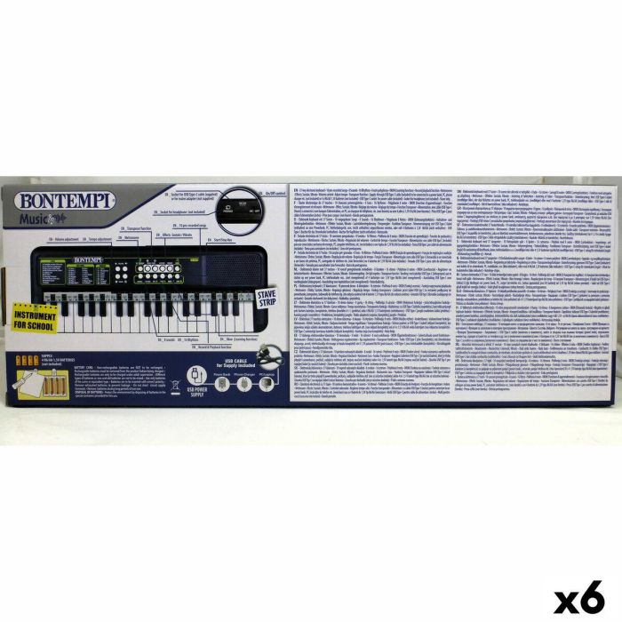 Teclado 37 Teclas Bontempi 42 x 4 x 15 cm (6 Unidades) 10 Teclado 37 Teclas Bontempi 42 x 4 x 15 cm (6 Unidades) 10