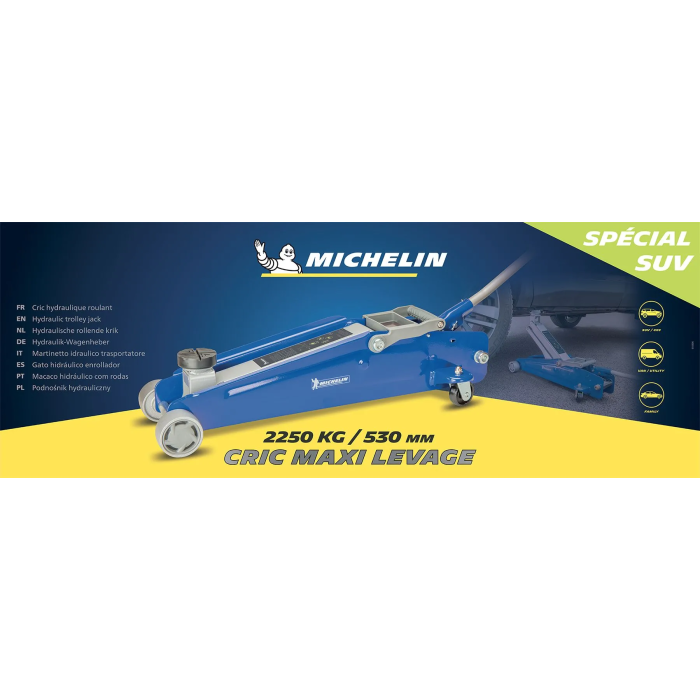 Michelin Cric SUV Jack Hidráulico 2,25 T 15 a 53 cm para SUV 4x4 Autocaravana Utilatario 2 Michelin Cric SUV Jack Hidráulico 2,25 T 15 a 53 cm para SUV 4x4 Autocaravana Utilatario 2