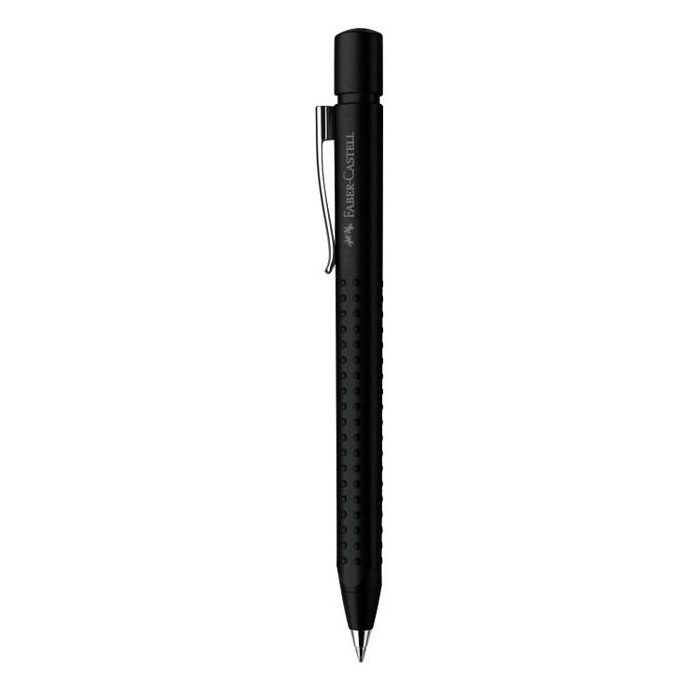 FABER-CASTELL Grip 2011 XB sw matt – Bolígrafo retráctil con pulsador, recargable, punta de metal, escritura negra
