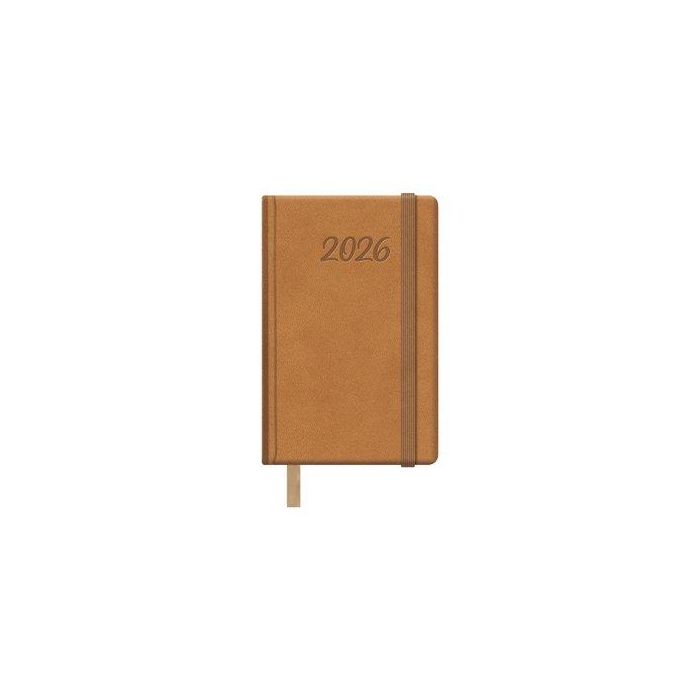 Agenda Anual (2026) Dohe Samba Cosida Tapa Extra Polipiel Con Goma 85X130 S/V Camel