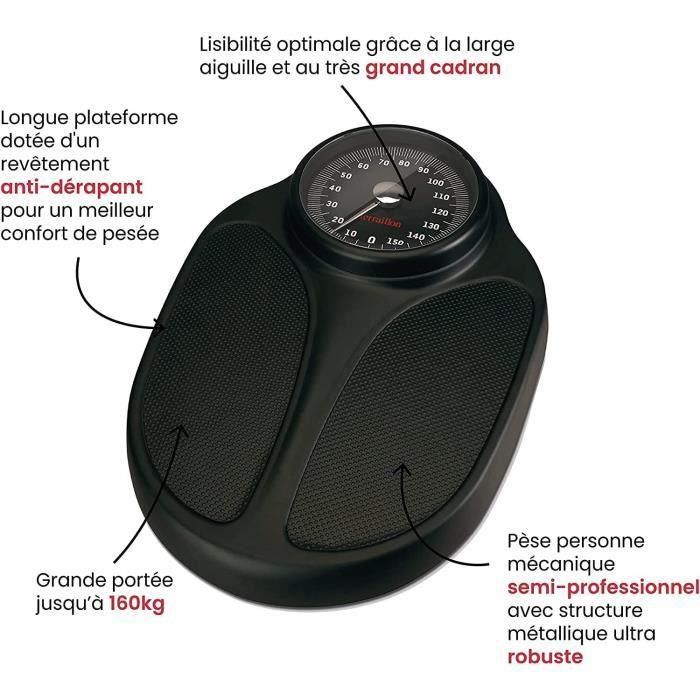 Pese Mechanical Person Terraillon - SemiProfesional, no -Slip, Dial grande, Modelo de 160 kg MAX - TPRO Plus 4 Pese Mechanical Person Terraillon - SemiProfesional, no -Slip, Dial grande, Modelo de 160 kg MAX - TPRO Plus 4