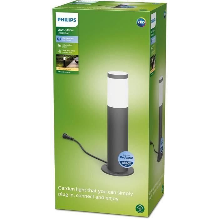 Terminal exterior PHILIPS Utrecht, bajo voltaje 6W, 2700K - Antracita 2 Terminal exterior PHILIPS Utrecht, bajo voltaje 6W, 2700K - Antracita 2