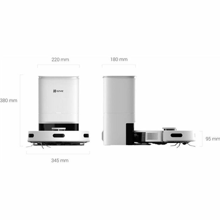 Ezviz EZV1701394370084 Robot Aspirador 4000 Pa Navegación LIDAR Evita Obstáculos Detección Alfombras