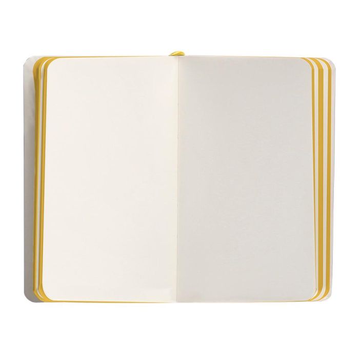 Cuaderno Con Gomilla Antartik Notes Tapa Blanda A6 Hojas Lisas Morado Y Amarillo 100 Hojas 80 gr Fsc 7