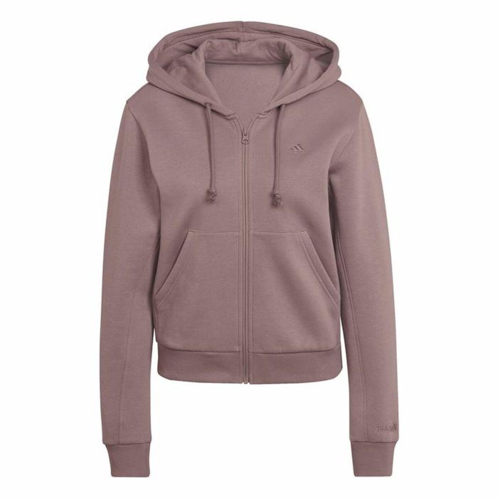Sudadera con Capucha y Cremallera Mujer Adidas ALL SZN Fleece Café 2XS 5 Sudadera con Capucha y Cremallera Mujer Adidas ALL SZN Fleece Café 2XS 5
