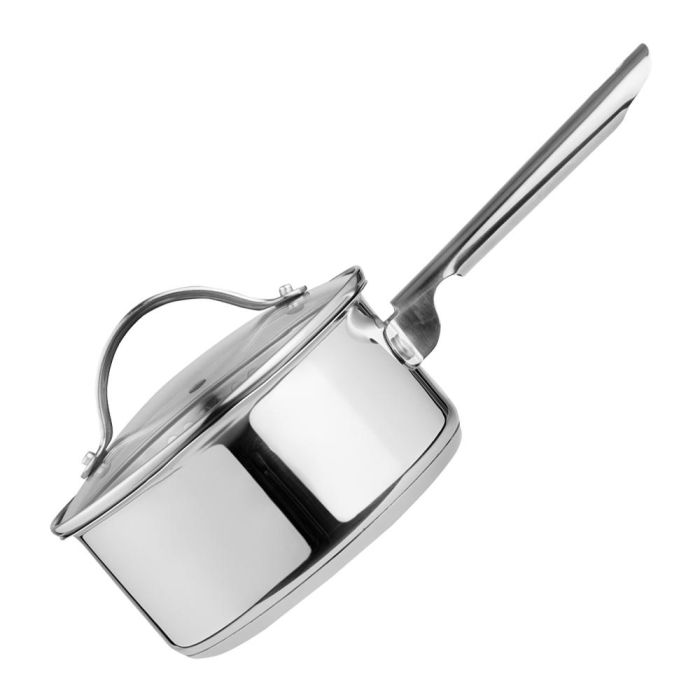 Day Batería Cocina 3 Piezas Acero Inoxidable con Tapas Cristal Válvula Vapor Apta Inducción Gas Eléctrica Vitrocerámica 6