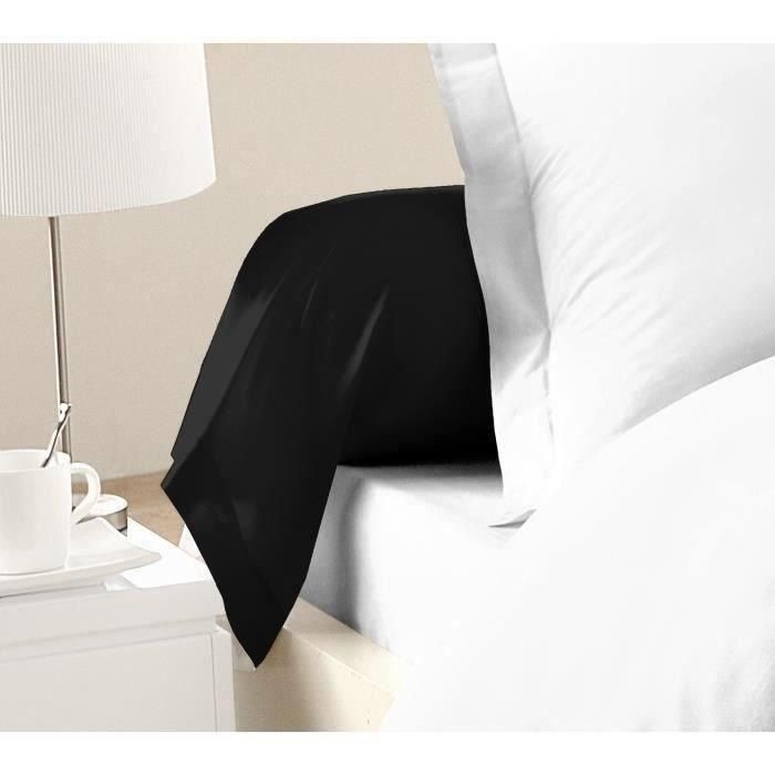 LOVELY HOME Set de 2 100% algodón 85x185 cm negro LOVELY HOME Set de 2 100% algodón 85x185 cm negro