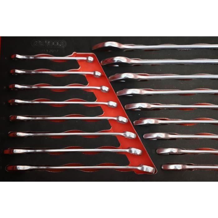 KS TOOLS 713.2017 Módulo de llaves combinadas Ultimate para carro taller, 17 llaves de 6-22 mm, Tamaño 1/3 3