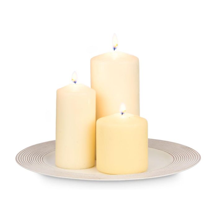 Portavelas Círculos Blanco Envejecido 33 cm - Giftdecor (24 Unidades) 2 Portavelas Círculos Blanco Envejecido 33 cm - Giftdecor (24 Unidades) 2