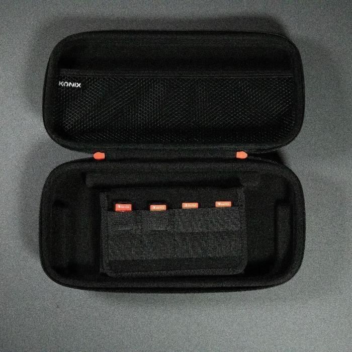 Estuche protector y de transporte - KONIX - Consola Nintendo Switch 2 - Red para guardar accesorios - 8 compartimentos para juegos - Negro 3 Estuche protector y de transporte - KONIX - Consola Nintendo Switch 2 - Red para guardar accesorios - 8 compartimentos para juegos - Negro 3
