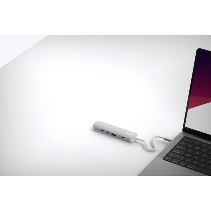 Hub USB Linq Byelements LQ49051 Blanco Gris 2