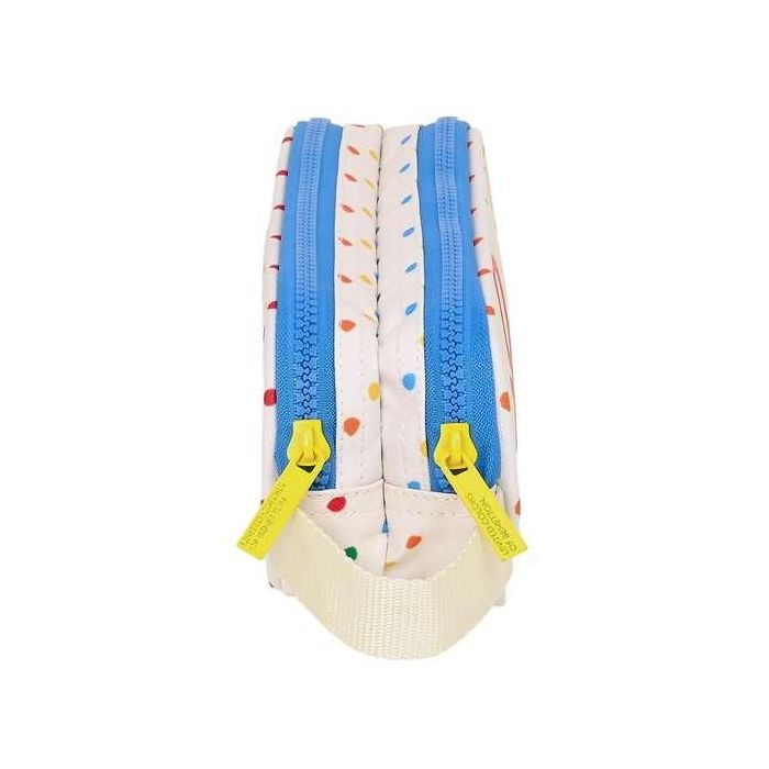Portatodo Doble Benetton Topitos Blanco (21 x 8 x 6 cm) 2 Portatodo Doble Benetton Topitos Blanco (21 x 8 x 6 cm) 2