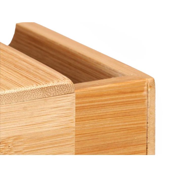 Caja de Bambú Cuadrada Kinvara 30x10x30 cm - Natural (6 Unidades) 3