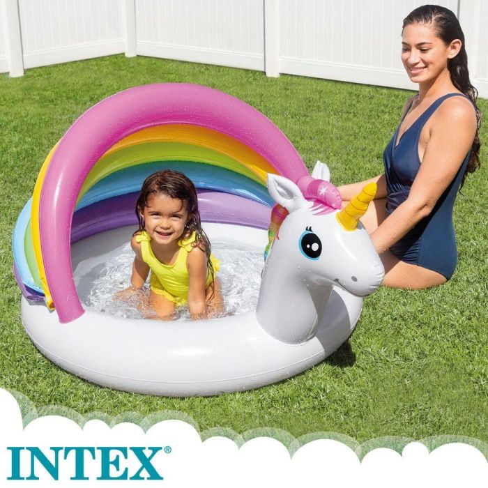 Piscina Hinchable para Niños Intex Unicornio Toldo 45 L 102 x 69 x 127 cm (6 Unidades) 3