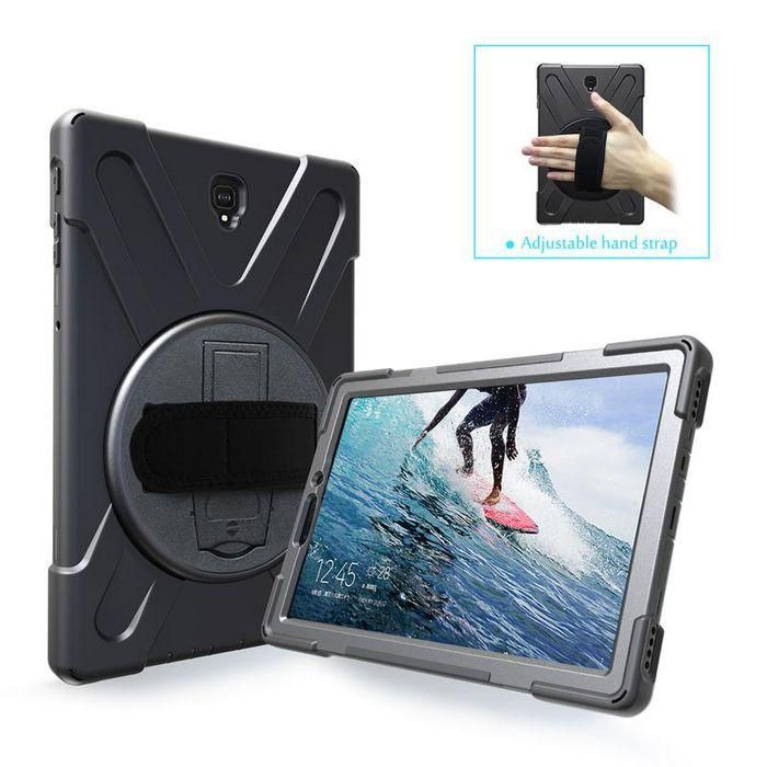 eSTUFF Funda Defender Galaxy Tab A 10.5 AUSTIN antigolpes, soporte 360°, correa de mano/hombro, Negra 1 eSTUFF Funda Defender Galaxy Tab A 10.5 AUSTIN antigolpes, soporte 360°, correa de mano/hombro, Negra 1