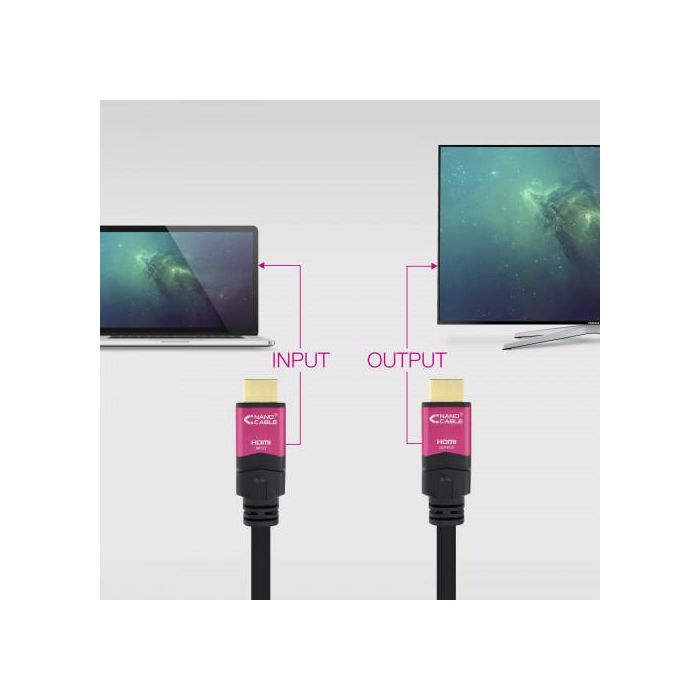 Nano Cable 10.15.3715 Cable HDMI 2.0 Macho-Macho 4K@60Hz 18 Gbps 15m Negro 3