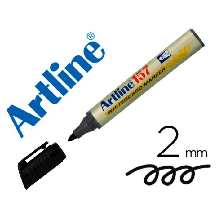 Rotulador Artline Pizarra Ek-157 Negro -Punta Redonda 2 mm 12 unidades