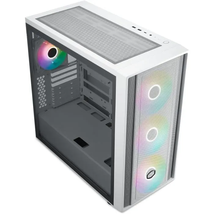 Cooler Master MasterBox 600 White Caja PC Escritorio ATX EATX ITX micro ATX Plástico Acero Vidrio Templado 3