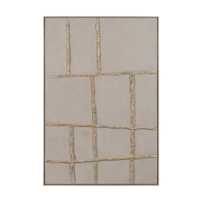 Cuadro Beige Dorado 80 x 3,5 x 80 cm