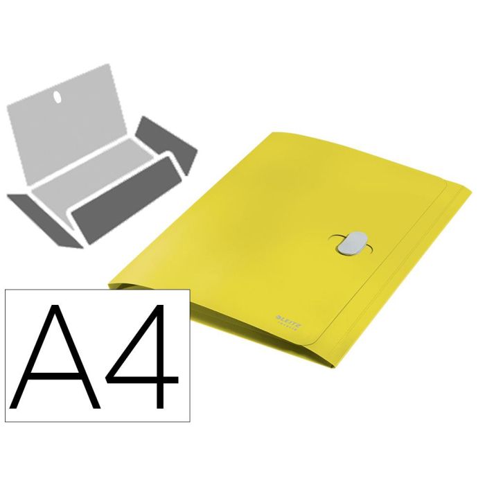 Carpeta Leitz Recycle Gomas Tres Solapas Din A4 Polipropileno Amarillo