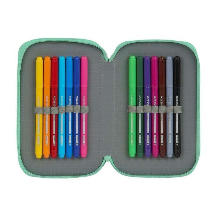 Safta Plumier Escolar Blackfit8 Turquesa, Estuche Completo de Lápices y Material con Doble Cremallera, 28 Piezas Incluidas, 125x40x195 mm 6 Safta Plumier Escolar Blackfit8 Turquesa, Estuche Completo de Lápices y Material con Doble Cremallera, 28 Piezas Incluidas, 125x40x195 mm 6