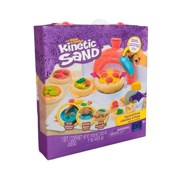 Juego arena moldeable kinetic sand squish pizza. 27,94x25,4x5,08 cm. Juego arena moldeable kinetic sand squish pizza. 27,94x25,4x5,08 cm.
