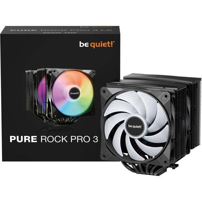 be quiet! PURE ROCK PRO 3 LX Black Refrigerador de Aire Procesador 12cm Compatible LGA 1700 AM5 4