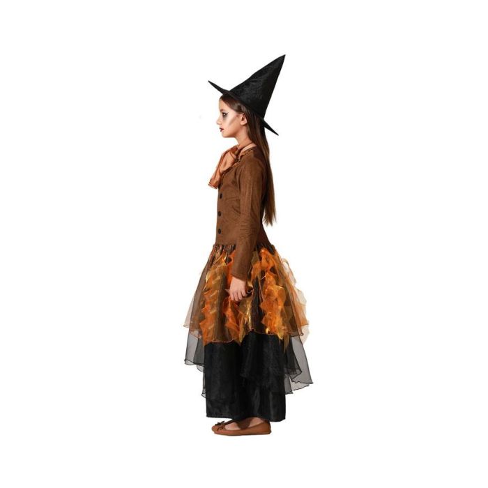 Disfraz Bruja Marrón Vestido Niña Con Sombrero 10-12 Años 1 Disfraz Bruja Marrón Vestido Niña Con Sombrero 10-12 Años 1
