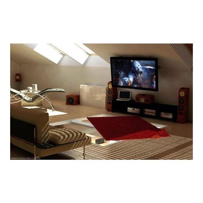 Techly Fold-Up, Retractable, Ceiling Mount, 17"-37", Black 2