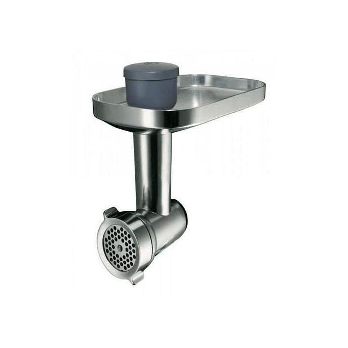 Kenwood KAX950ME Accesorio Picadora de Carne y Pescado, 130kg/h, Metálica, 3 Rejillas Acero, Adaptadores Salchicha Kebbe