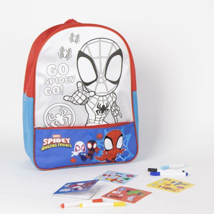 Cerdá Diy Set Mochila Spidey para Niños +3 Años Roja 30x38x14 cm 3